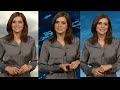 Lucy Verasamy Sexy in Silver Satin Blouse - ITV London News 19/10/2022