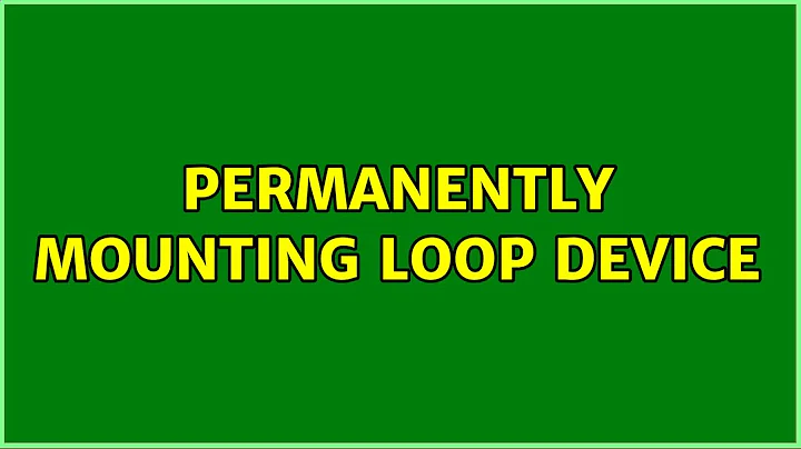 Permanently mounting loop device