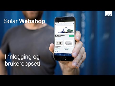 Solar Webshop - innlogging og brukeroppsett