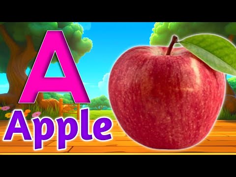 Phonics Song with TWO Words - A For Apple - ABC Alphabet Songs with Sounds for Children