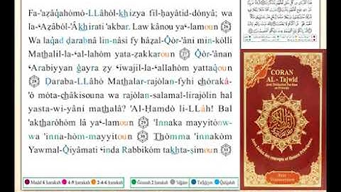 ختمة من مصحف التجويد باللغة الفرنسية الصفحة رقم 461