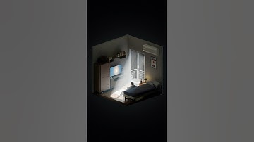 Isometric Bedroom Animation in Blender #3d #3danimation #blender