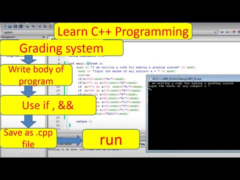 C++ programming basic part 6 /Grading system in exam/ using Code Blocks software