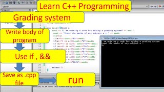 C Programming Basic Part 6 Grading System In Exam Using Code Blocks Software