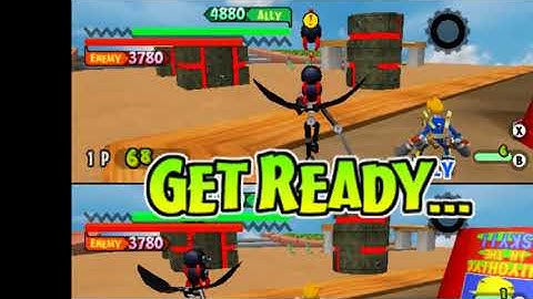 Gotcha Force Challenge mode Tuff Difficulty 2 player