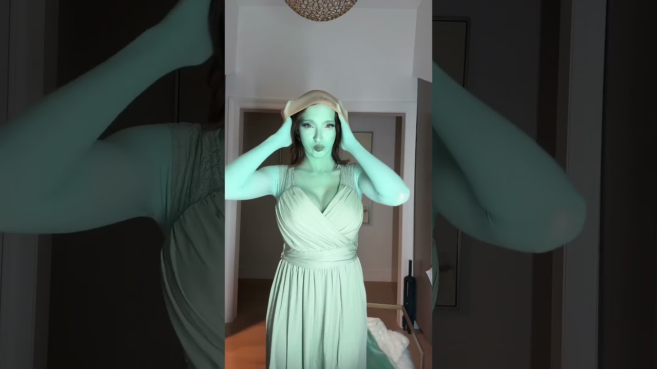 turning myself into the Statue of Liberty (TRUST THE PROCESS 🗽) #statueofliberty #cosplay #makeup