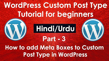 WordPress Custom Post Type Tutorial for beginners in Hindi/Urdu Part # 3 | Add Meta Box To CPT