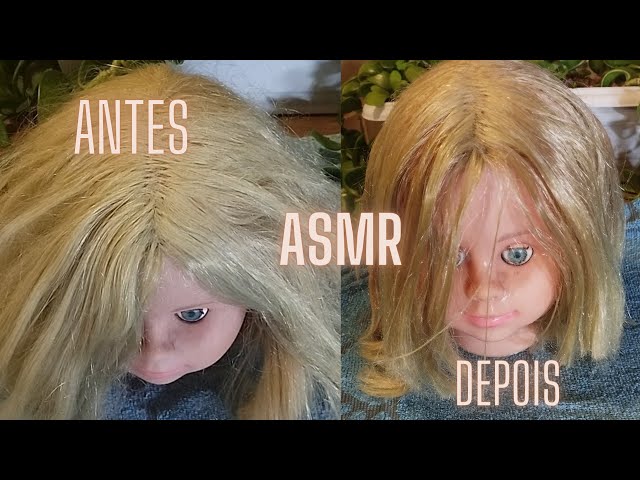 Asmr- Tratamento capilar muito relaxante 💆🏼‍♀️( Sons de creme, Sons de água, tesoura e Mouth Sounds)