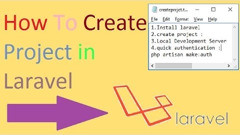 how to create project in laravel