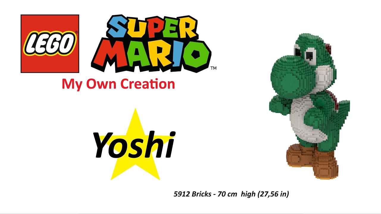 ヨーコページです。Mサイズ LEGO instructions - MOC - Yoshi (XXL sculpture) - YouTube