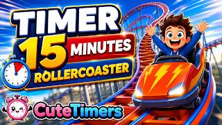 15 Minute Rollercoaster Timer | Fun Countdown Clock for Study, Workouts & Focus | Cute Timers