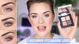 How To Use An Eyeshadow Quad 3 Looks 1 Palette Easy Eyeshadow Tutorial For Beginners