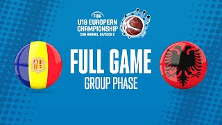 Andorra v Albania | Full Basketball Game | FIBA U18 European Championship 2022