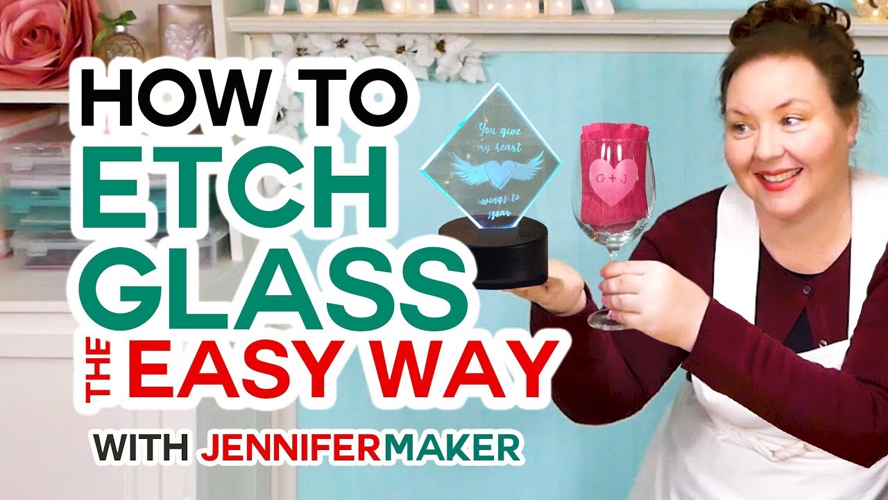 How to Etch Glass the Easy Way (Armour Etch & Vinyl Decals!) 