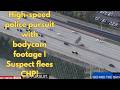 FULL CHASE: High-speed police pursuit with bodycam footage | Suspect flees CHP
