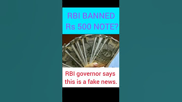 ₹500 Note Ban? RBI Clears the Rumour! 🚫💸 #FakeNewsAlert #RBI #500RupeesNote #FakeNewsAlert