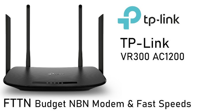 Modem - How v1 Configure Archer TP-LINK VDSL/ADSL VR300 to Router AC1200 YouTube Wireless
