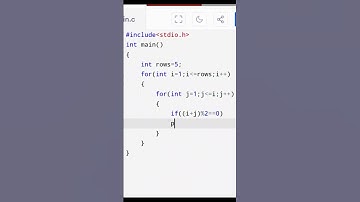 "Print 0-1 Triangle Pattern in C | Alternate Binary Pattern Using Loops"