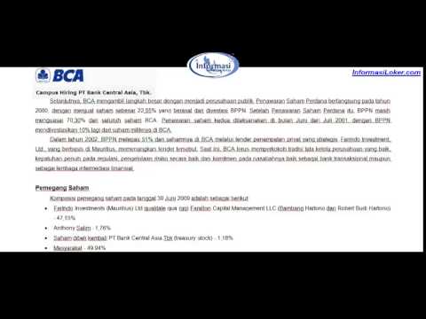 LOWONGAN KERJA BANK BCA 