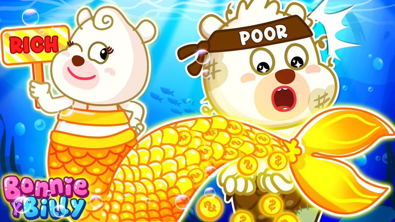 Sirena Rica vs Sirena Pobre  🧜‍♀️ La Gran Lección de Bearee 💖|Bearee y Bonnie Español