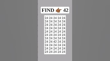 FIND 👉 42 (Only Sharp Eyes) #quiz #puzzle #youtube #shorts #shortvideo #short #maths #tiktok #love