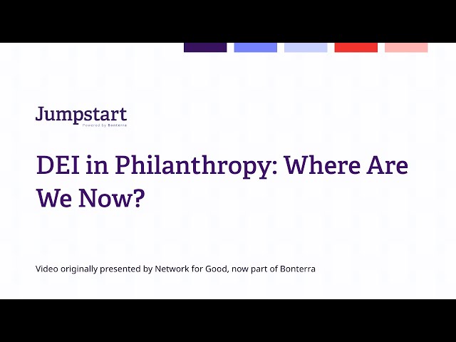 Watch DEI in philanthropy: Where are we now? on YouTube.