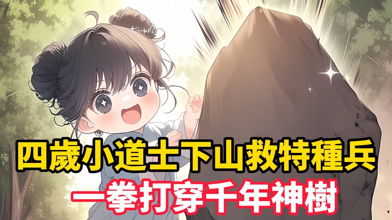 《四歲小道士下山救特種兵，一拳打穿千年神樹》四歲小道士嬌嬌日常騎虎巡山抓野豬，卻在崖邊撿到重傷昏迷的特種兵霍梟。當國際僱傭兵舉槍圍剿時，她隨手扔出青竹貫穿敵人肩膀……#漫畫小說