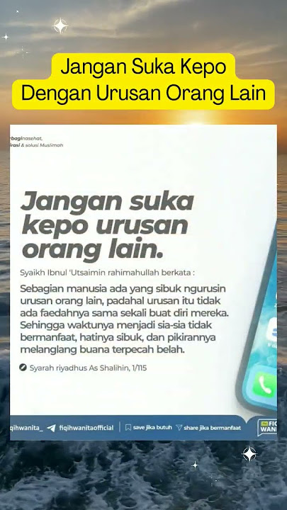 Jangan suka kepo dengan urusan orang lain #islam #urusan #oranglain #allah #video #fyp #quotes #fypシ