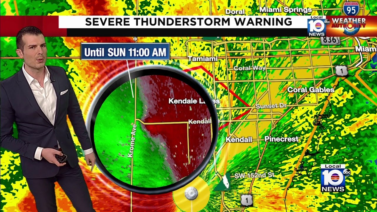 Severe thunderstorms above Kendale Lakes at 11 a.m. YouTube