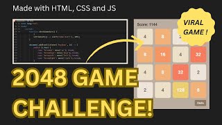 Watch the full journey of creating a viral 2048 puzzle game using HTML, CSS, and JavaScript! 🧩 screenshot 3