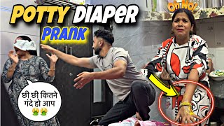 Fake Potty Diaper prank on Face || Prank on Family || Khushi start Crying || jeet thakur pranks