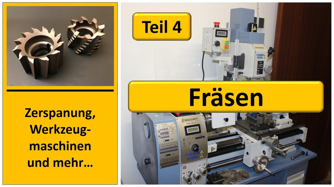 Fräsen mit Fräsaufsatz FA16 auf Bernardo Drehmaschine Profi 550LZ