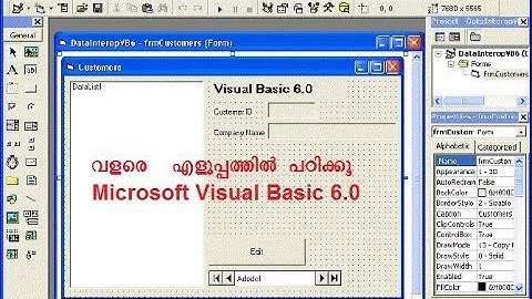Learn Microsoft Visual Basic 6 0 Malayalam Part  1