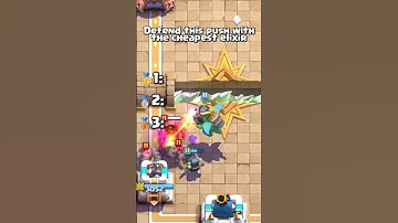 Defend this push as cheaply as possible! Part 1 🤔🥇 #clashroyale #shorts