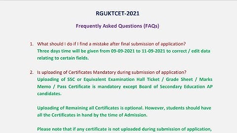 Frequently asked questions about ap iiit online application.|online application edit option|rguktcet