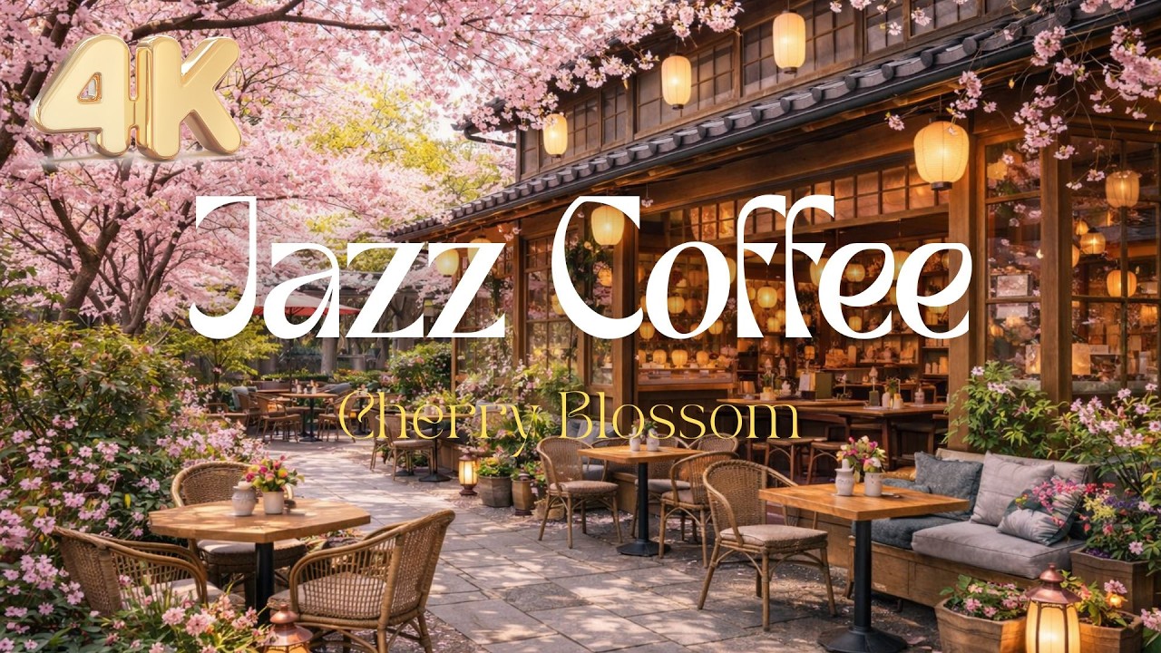 Spring Jazz Music | Cozy Relaxing Cafe for Study & Work 4K