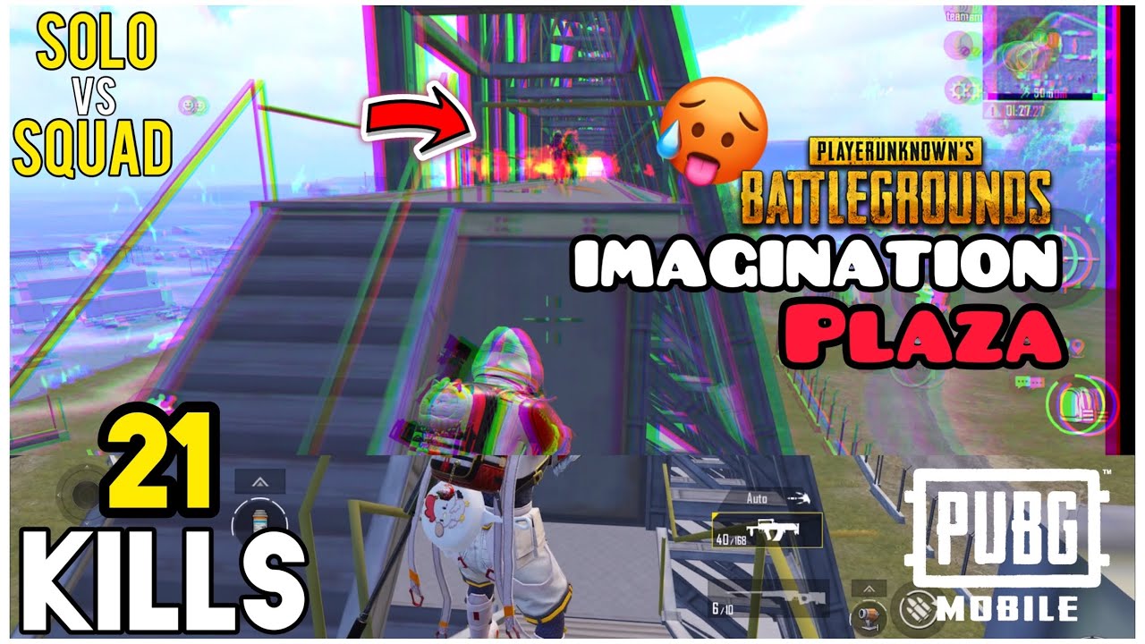 DESTROYED NEW MODE..🥵🥵IMAGINATION PLAZA[5th ANNIVERSARY]SOLO vs SQUAD PUBG MOBILE