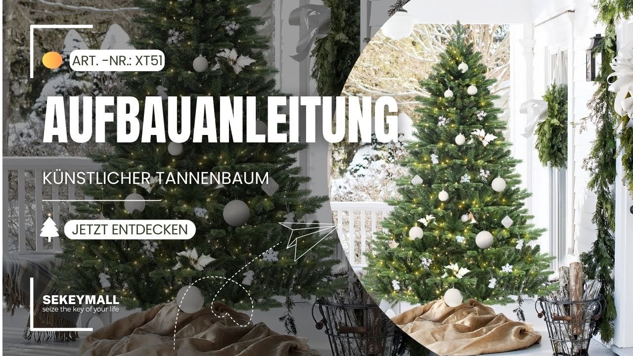Salcar 210cm Knstlicher Weihnachtsbaum, Mit 650 LEDs Und 1486 PE-Zweigen  Und 728 PVC-Zweigen - XT51