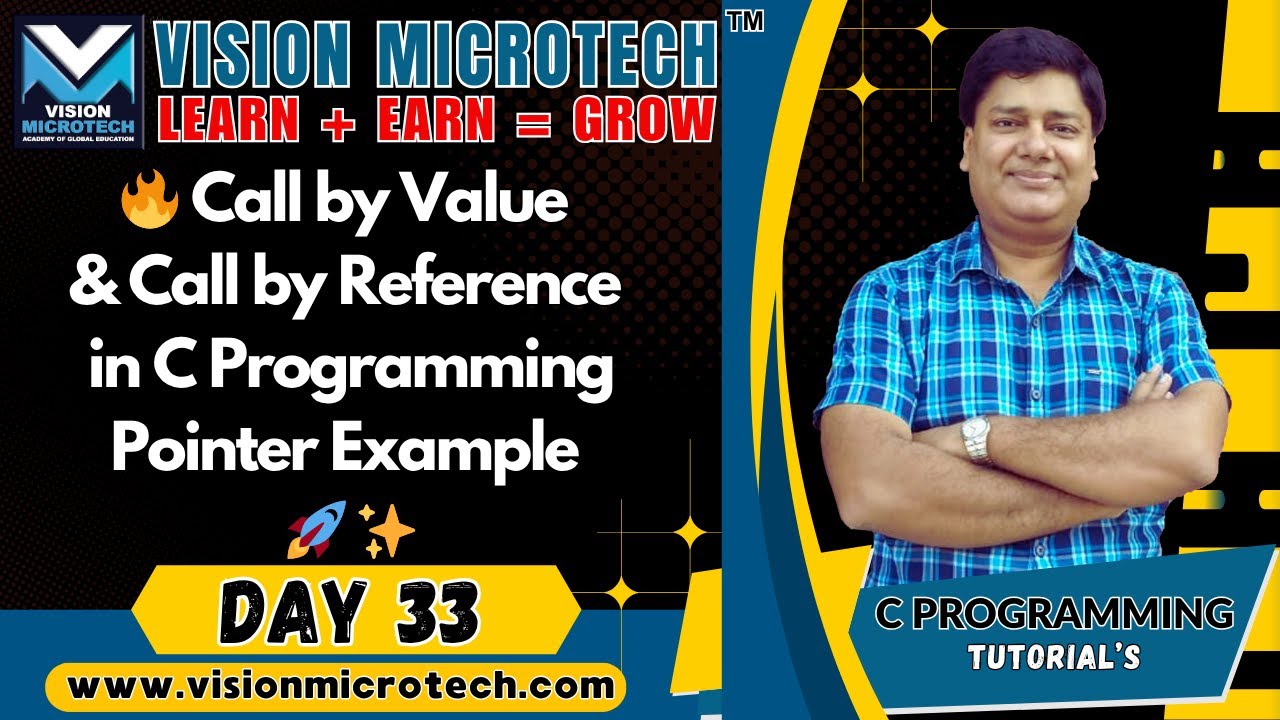 🔥 Call by Value & Call by Reference in C Programming | Pointer Example ...
