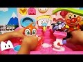どこでも砂場で水遊び!シャワーが気持ちいい!アンパンマンドキンちゃんバイキンマンも一緒に遊んだよ!Miniature Toys