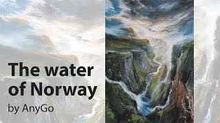 Пейзаж Сухой Пастелью The Water Of Norway Speedpaint