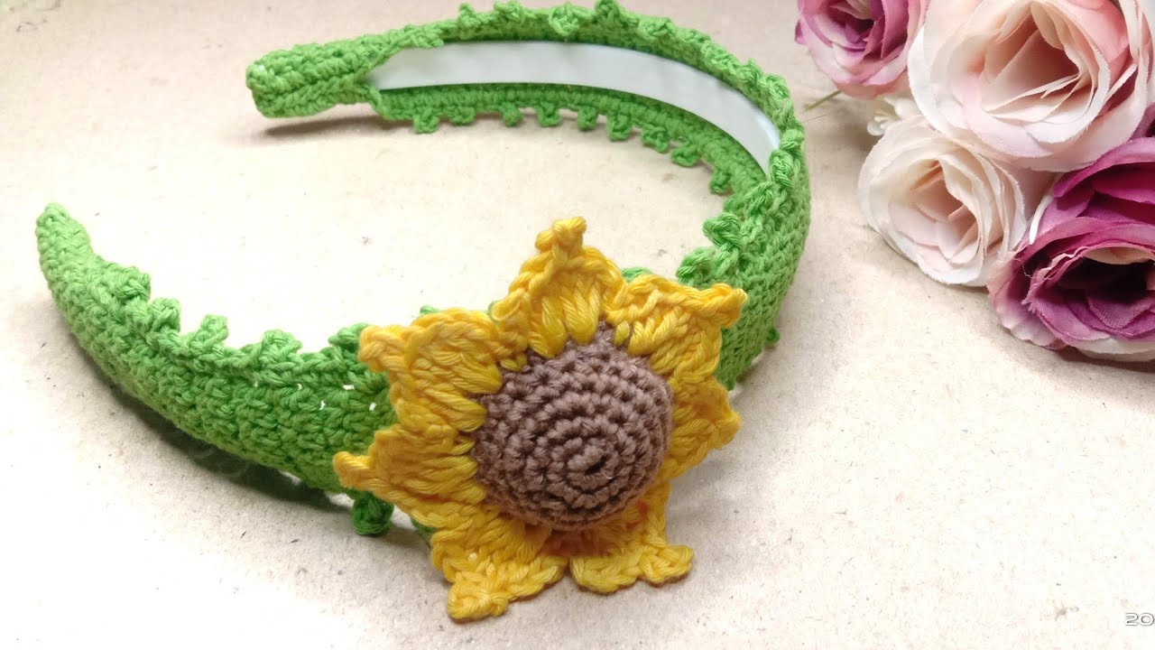 Bando Scrab Rajut Crochet Headband || Tutorial Membuat Bando Rajut Untuk Anak Mudah dan ...