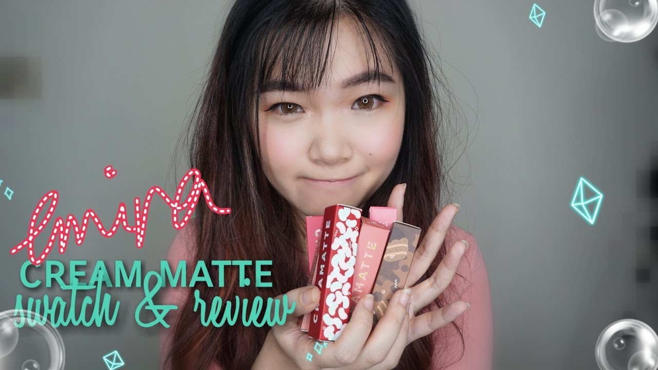 Emina CREAM MATTE termurah 45rb swatch and review! Complete! YouTube