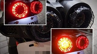 iJDMTOY Afterburner LED Taillight Turn Signal Lamps For Yamaha ZUMA 125 BWs X Over Scooter