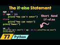 The if-else Statement in Python
