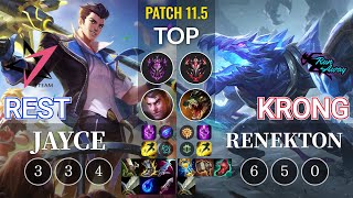 JT Rest Jayce vs RNW KronG Renekton Top - KR Patch 11.5