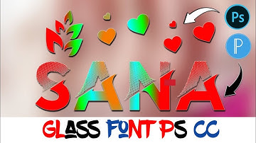 How To Make Gradient Colour Glass Font In Mobile |  Photoshop Cc Cs6 In Android |gredient glass font