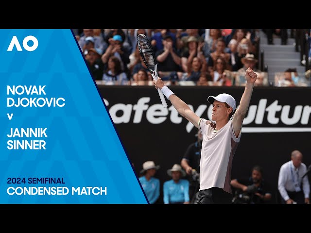 Novak Djokovic v Jannik Sinner Condensed Match | Australian Open 2024 Semifinal class=
