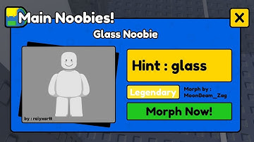 How to get GLASS Noobie in FIND THE NOOBIES MORPHS Roblox