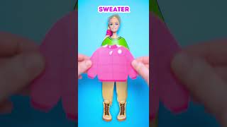 ❄️ Doll Is Freezing! Dress Her Warm 🧥😲 #shorts #kids